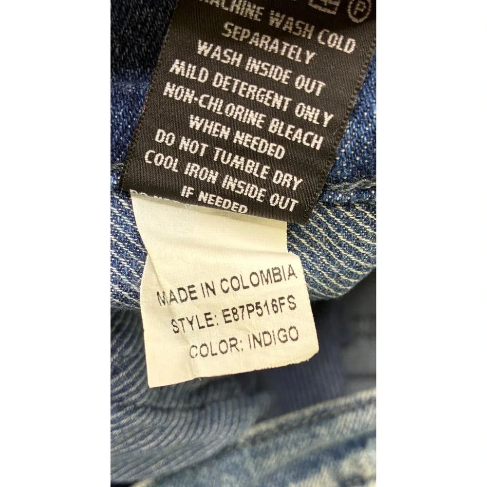 PRPS Mens Jeans 36x33 Indigo Blue Stretch Slim Tapered Distressed E87P316FS